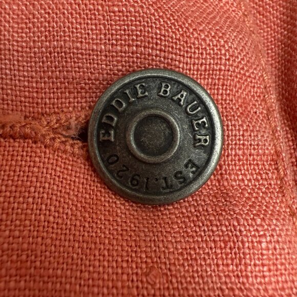 EDDIE BAUER Women's EUC 100% Linen Jacket Coral | Size M - Picture 4 of 9
